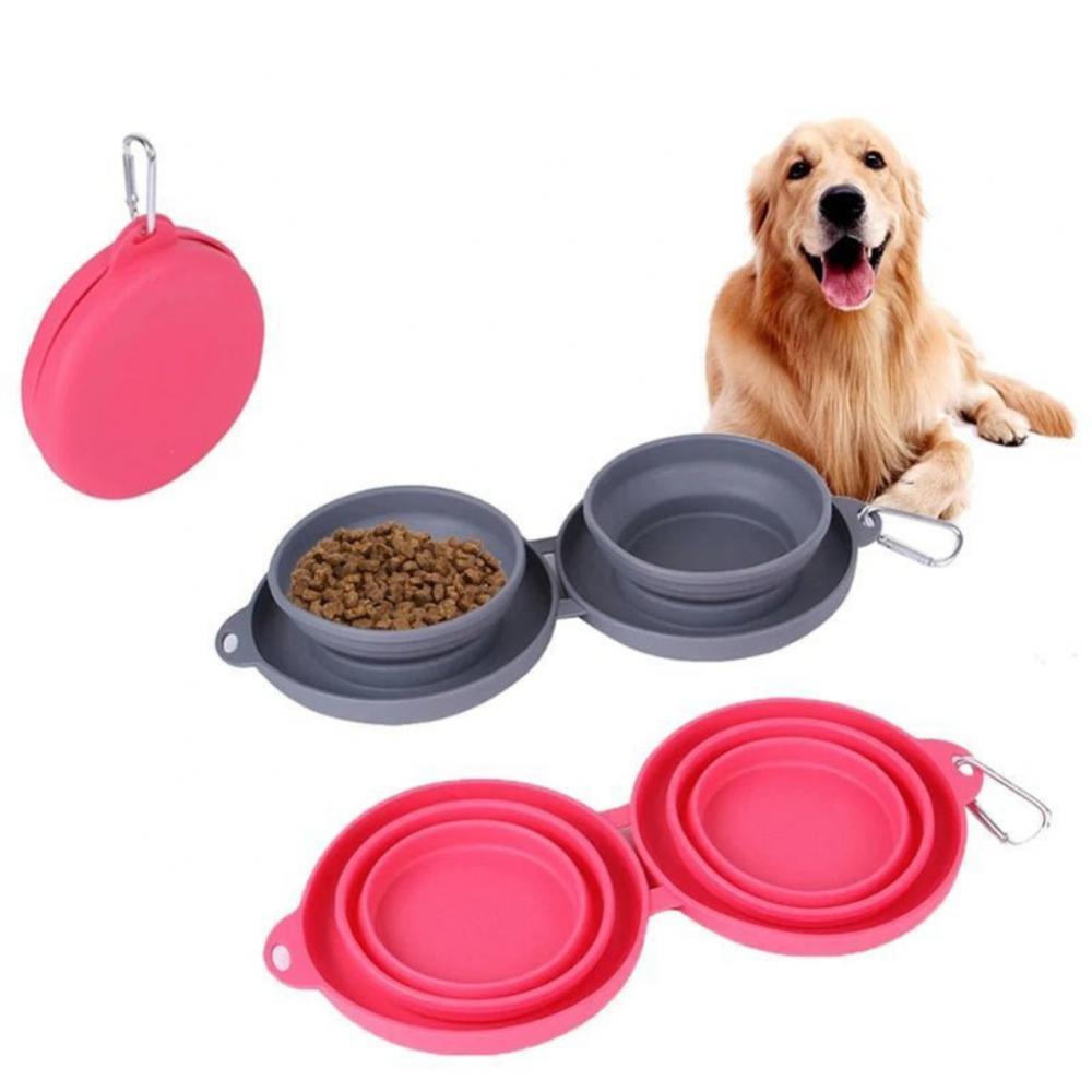 Foldable Double Pet Bowl