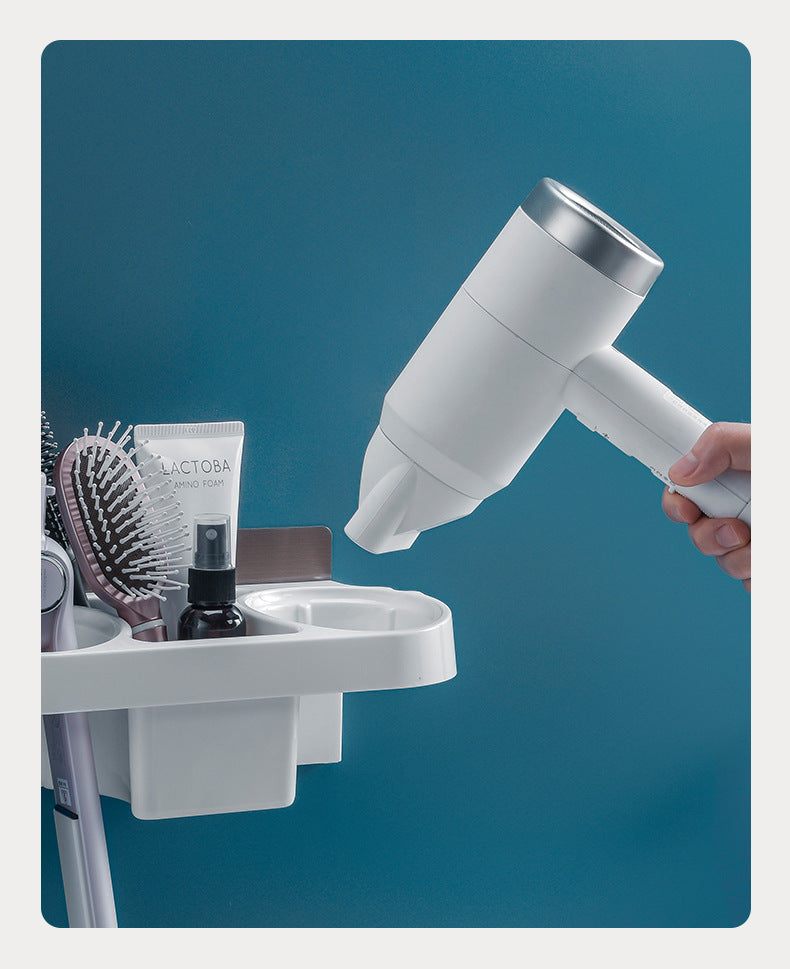 Hands-Free Hair Dryer Holder and Storage Shelf