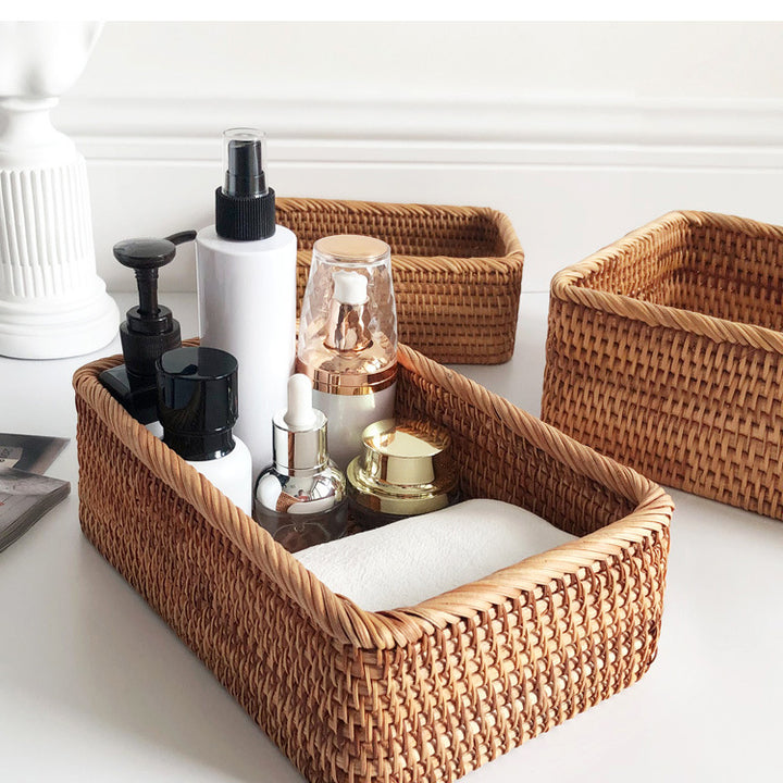 Pastoral Style Rattan Storage Basket