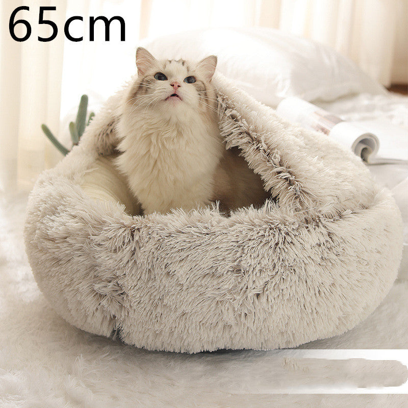 Round Plush Pet Bed