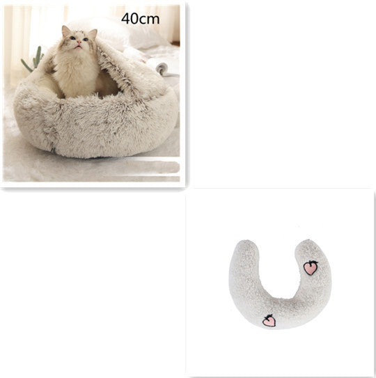 Round Plush Pet Bed