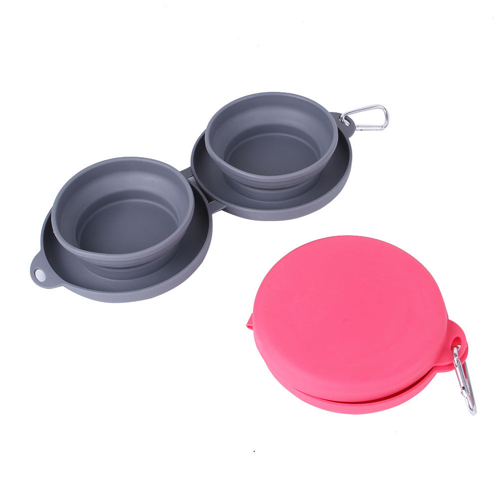 Foldable Double Pet Bowl