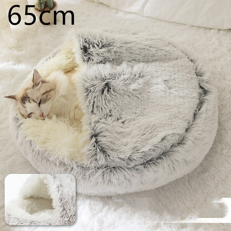 Round Plush Pet Bed