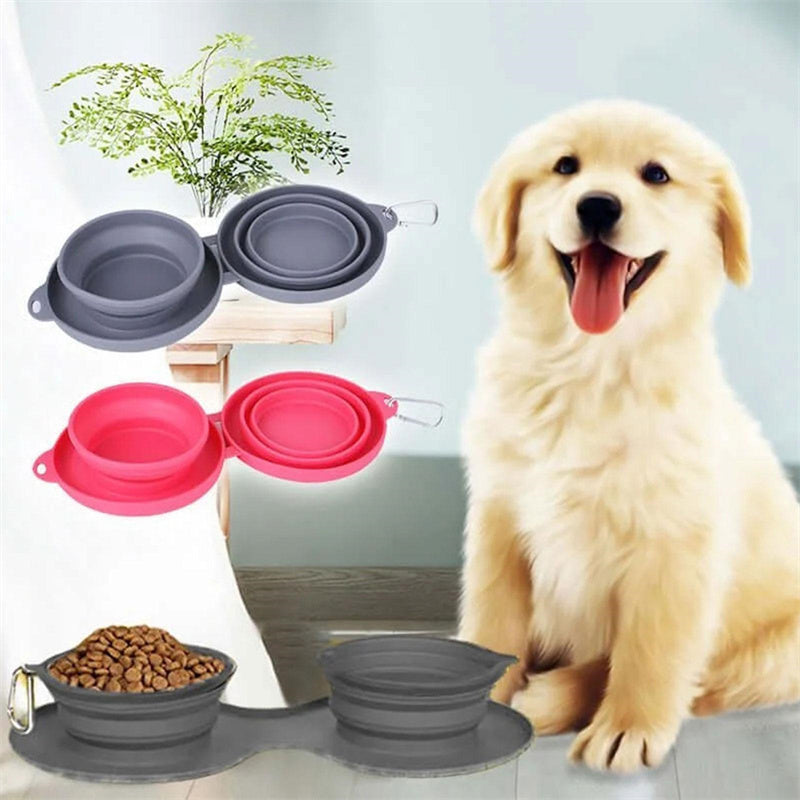 Foldable Double Pet Bowl