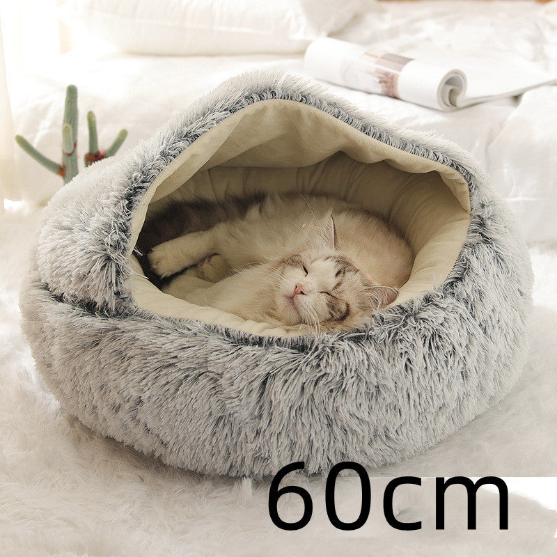 Round Plush Pet Bed