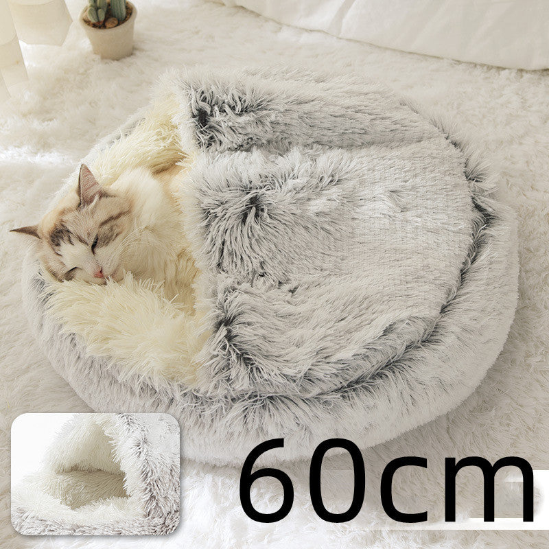 Round Plush Pet Bed