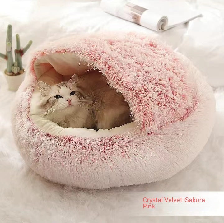 Round Plush Pet Bed