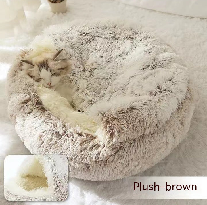 Round Plush Pet Bed